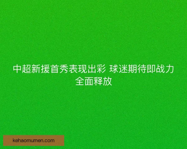 中超新援首秀表现出彩 球迷期待即战力全面释放 中超新援首秀表现出彩 球迷期待即战力全面释放