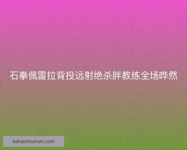 石拳佩雷拉背投远射绝杀胖教练全场哗然 石拳佩雷拉背投远射绝杀胖教练全场哗然